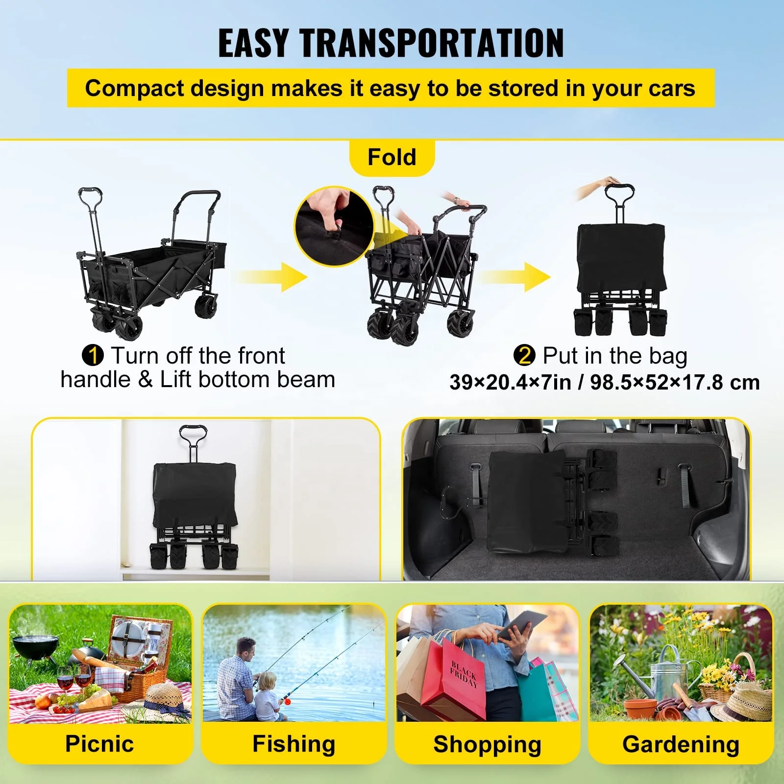 Outdoor Camping Folding Utilit - Outdoor Camping Trolley recension och pris