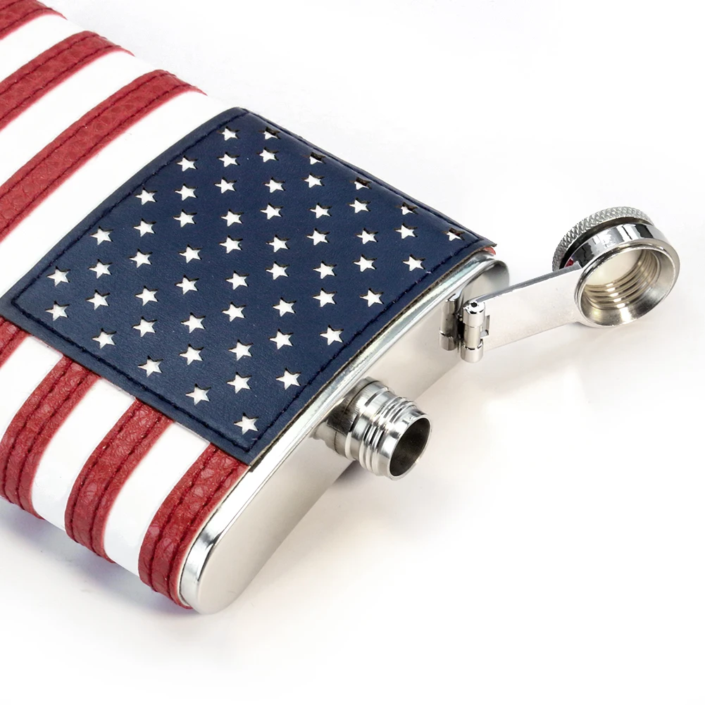USA Flag  Wine Pot Leather Cov - Outdoor Camping Usa recension och pris