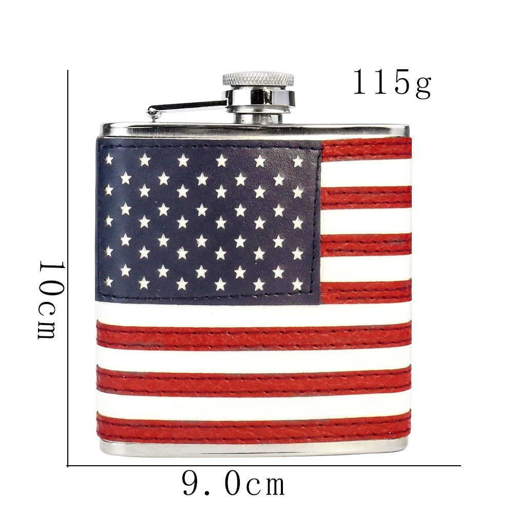 USA Flag  Wine Pot Leather Cov - Outdoor Camping Usa recension och pris