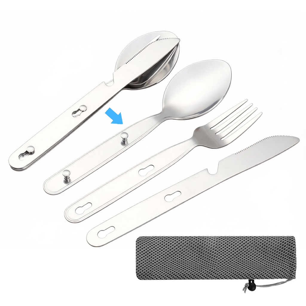 3pcs/set Folding Spoon Fork Kn - Outdoor Camping Dining Set recension och pris
