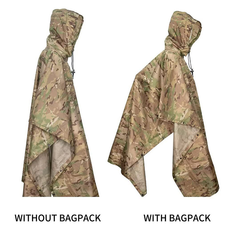 3 in 1 Raincoat Backpack Rain  - Camping Rain Poncho recension och pris