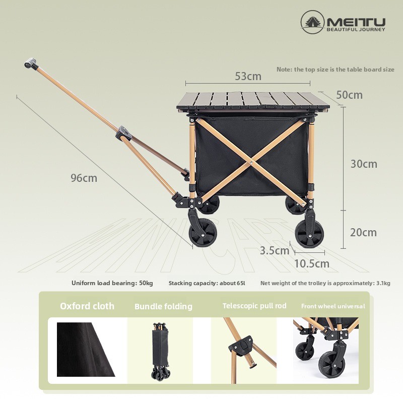 Outdoor Folding Wagon Portable - Outdoor Camping Trolley recension och pris