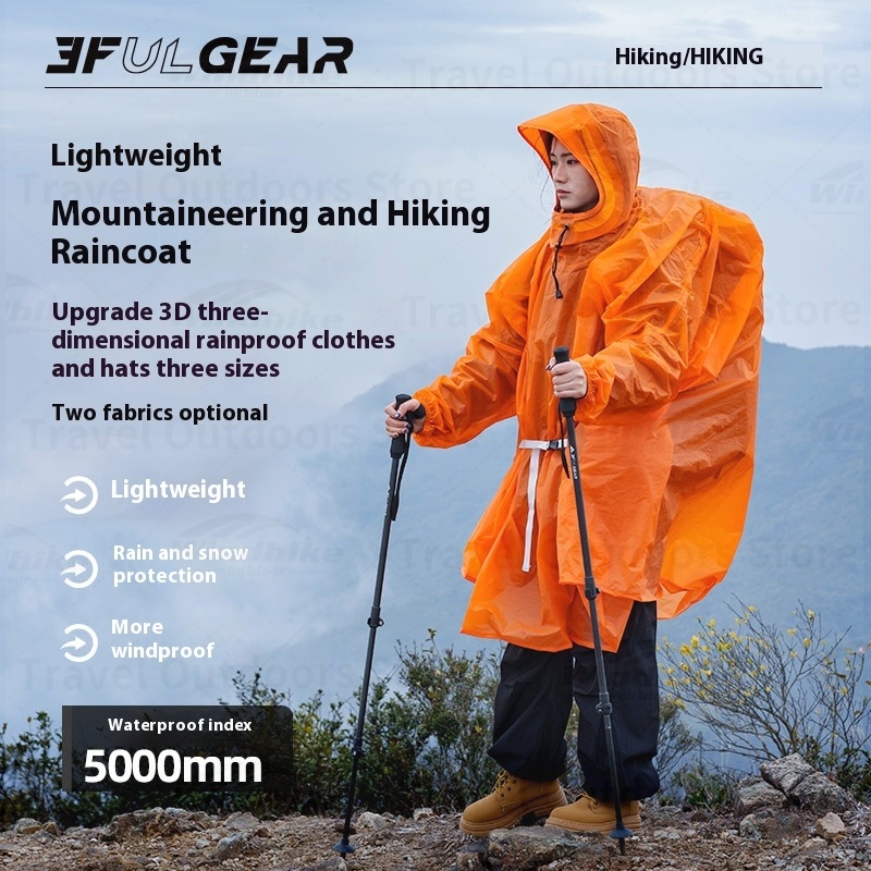 3F UL GEAR 2026 Hiking Raincoa - Camping Rain Poncho recension och pris
