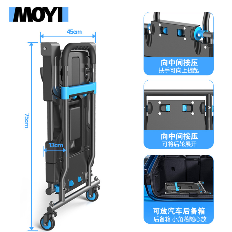 Portable Folding Camping Wagon - Outdoor Camping Trolley recension och pris
