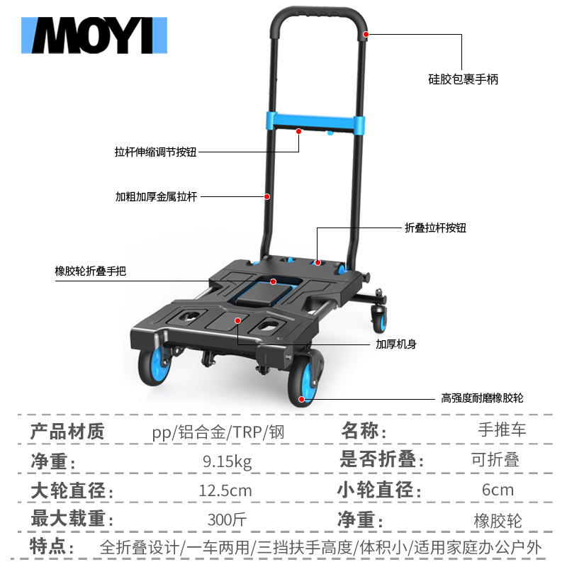 Portable Folding Camping Wagon - Outdoor Camping Trolley recension och pris