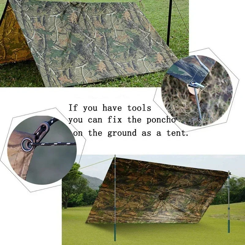 3 in 1 Multifunctional Raincoa - Camping Rain Poncho recension och pris