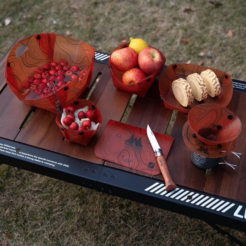 Foldable Camping Tableware Por - Outdoor Camping Dining Set recension och pris
